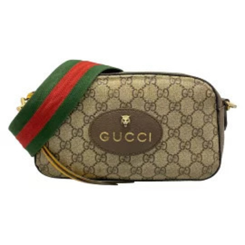 Gucci Ophidia GG Bag Shoulder Dark Brown x Beige Cream Multi Leather